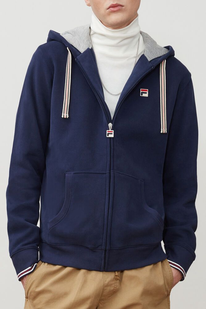 Fila Mikina Panske Tenconi Hooded Námornícka Modrá - OWTKY9381